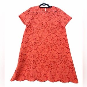 BCBGMaxAzria orange lace shift dress